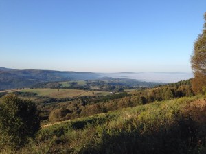 A view cross the fields, we entered the fog later.